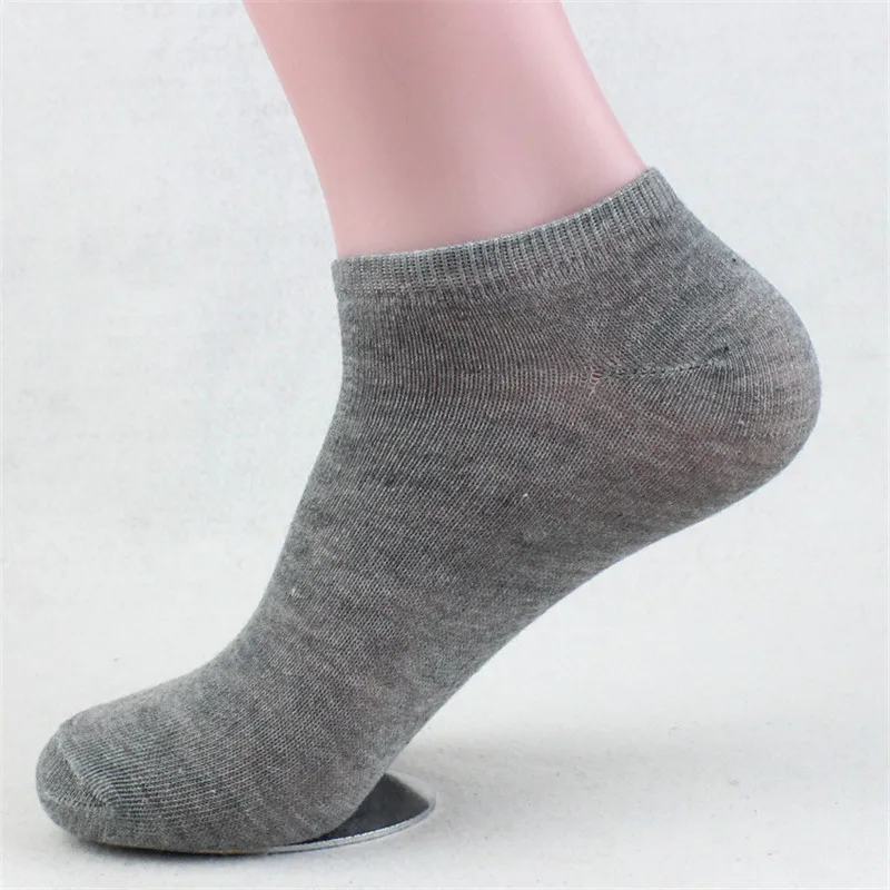 Women &amp Men Cotton Fiber Invisible Socks Casual Thin Breathable Anti-Bacterial Spring Summer Man Black Short 10 Pairs/Lot | Мужская