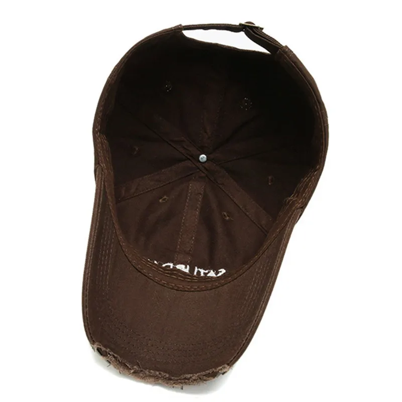 

XdanqinX Novelty Broken Letter Embroidery Baseball Caps For Men Women New Washed Cotton Sports Cap Adjustable Size Hip Hop Hat