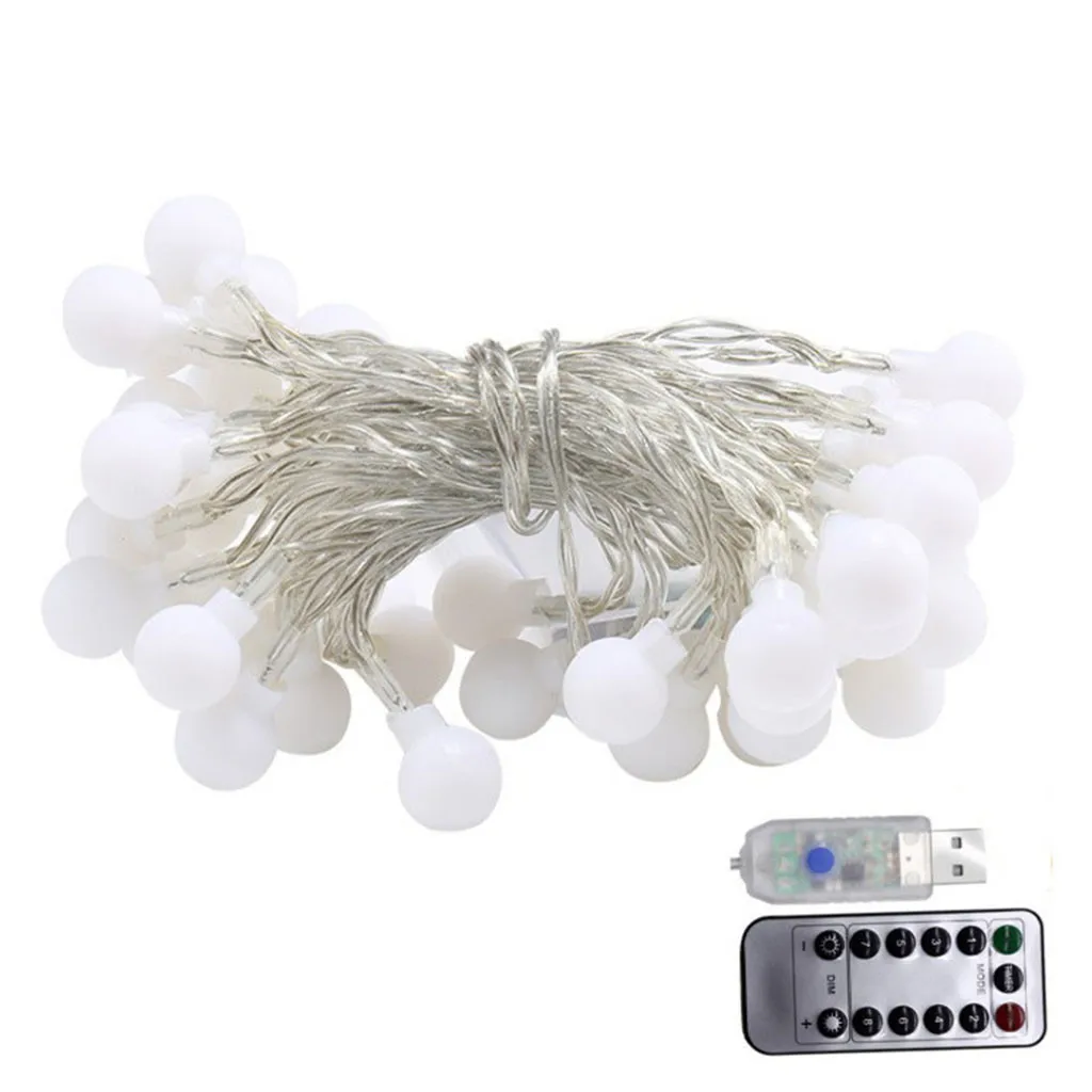 

5M 50 LED Ball Light String Light USB LED Remote Control Waterproof Romantic Light LED Decoration Lights Verlichtingsstreng