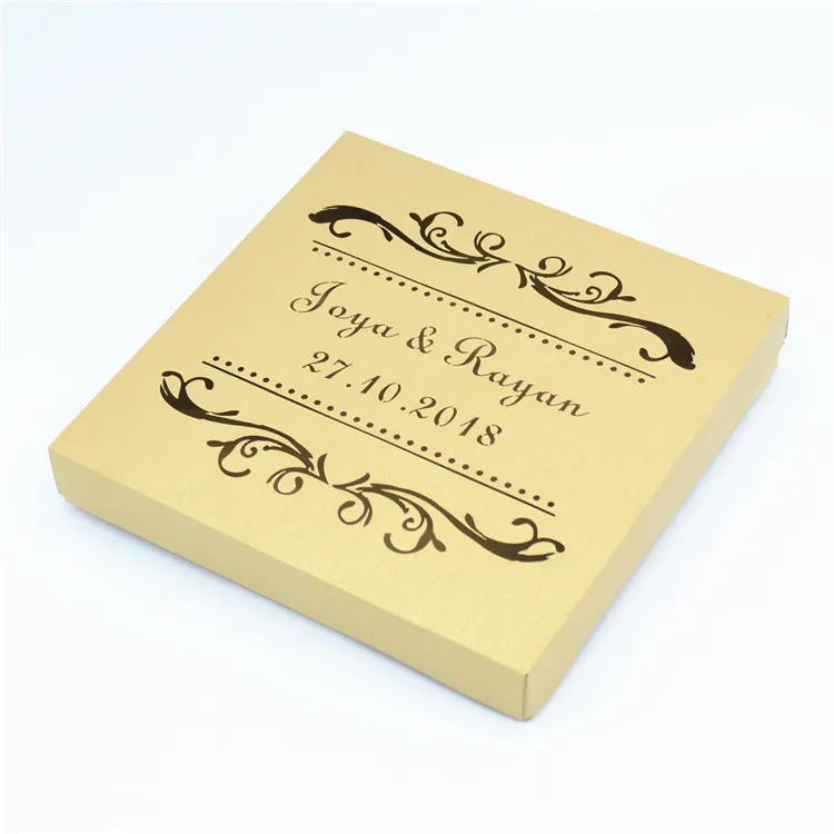 light brown pearl 10 шт. перламутровая бумага высокого качества Лазерная резка персонализированные пригласительные коробки - Цвет: light brown pearl