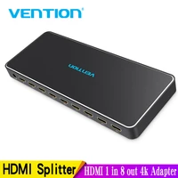 vention hdmi splitter 1 in 8 out 4k 1x8 splitter hdmi switch adapter with power supply for tv ps34 laptop hdmi splitter metal