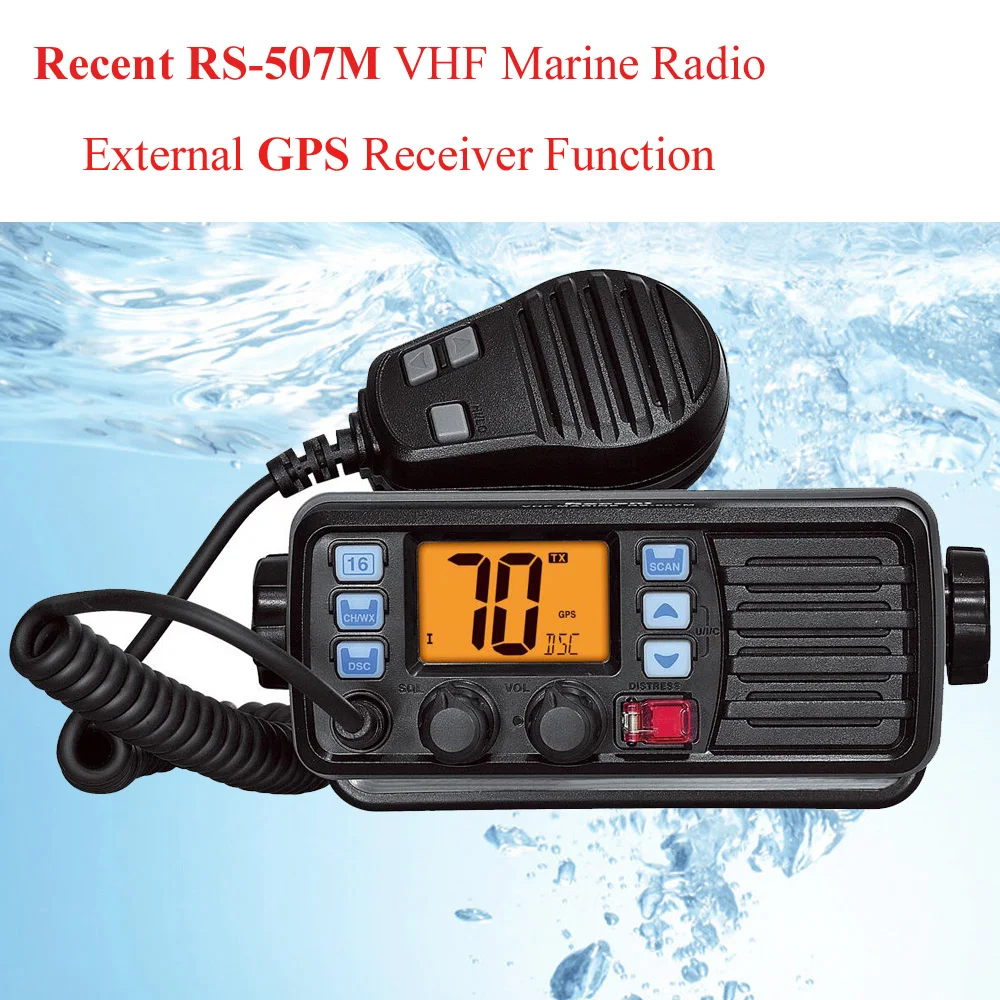 2022.NEW NEW With GPS Recent RS-507M VHF Mobile Marine Radio Float Class D Weather Channel with Alert 25W Walkie talkie enlarge