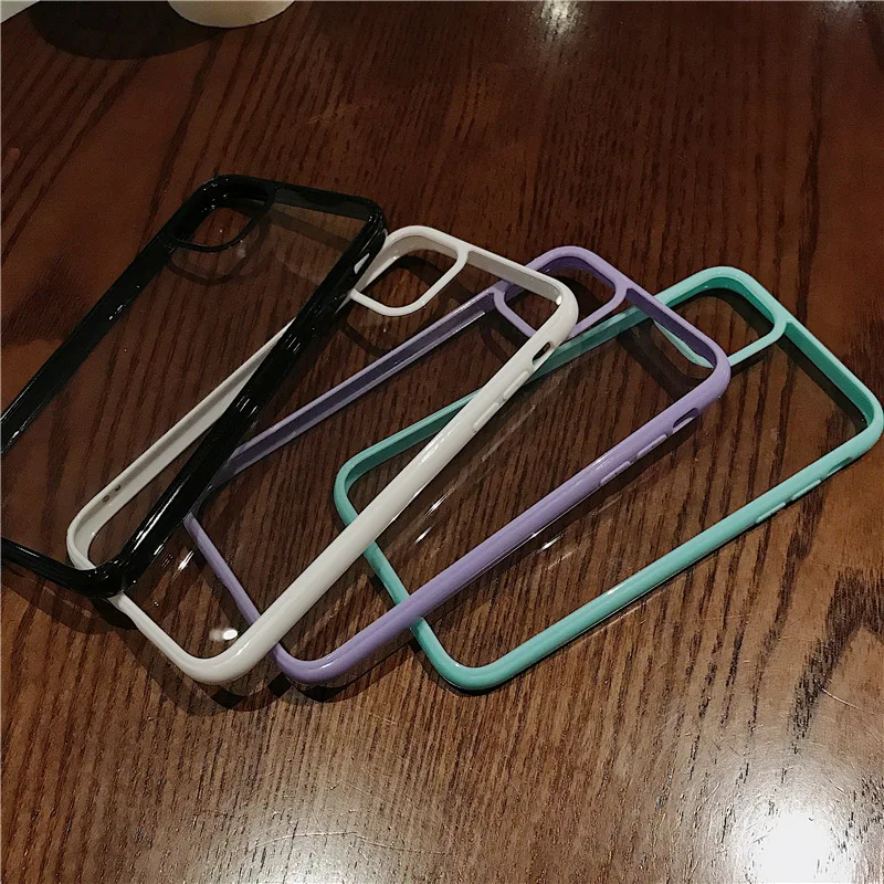 

case for iphone 12 pro max full protection Camera hole design Transparent Candy Cases For iphone XS 11 7 8 Plus 13 mini XR 6 6s