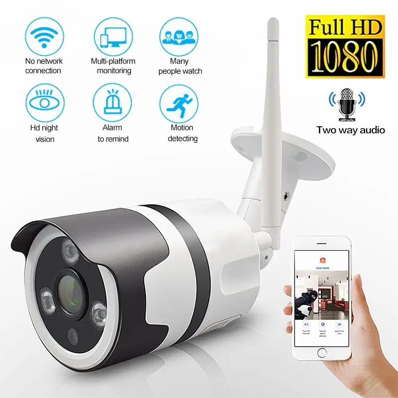 

Наружная скоростная купольная IP-камера 1080P PTZ, беспроводная Wi-Fi камера видеонаблюдения с двухсторонним аудио, сетевая камера видеонаблюдени...