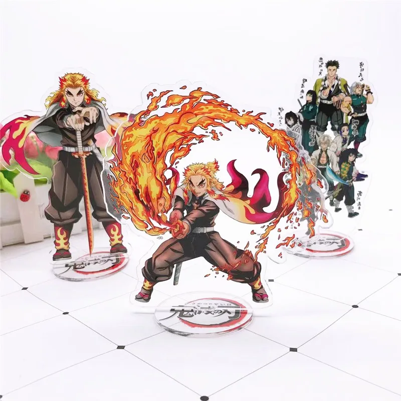 

Anime Demon Slayer 6 Inchs Desktop Ornaments Tanjirou Nezuko Zenitsu Giyuu Shinobu Premium Rigid PVC Standing Card Movie Collect