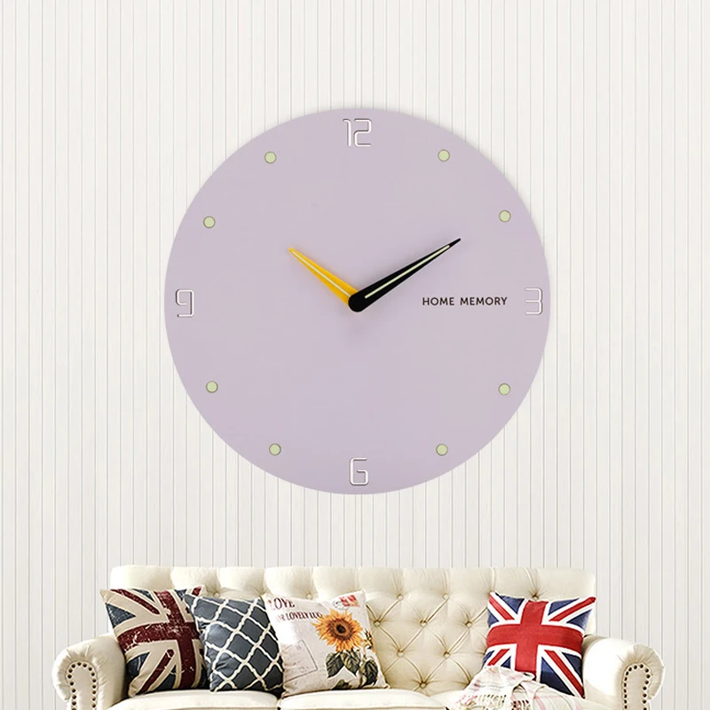 Акриловые круглые Настенные часы светящиеся простые кварцевые Гостиная