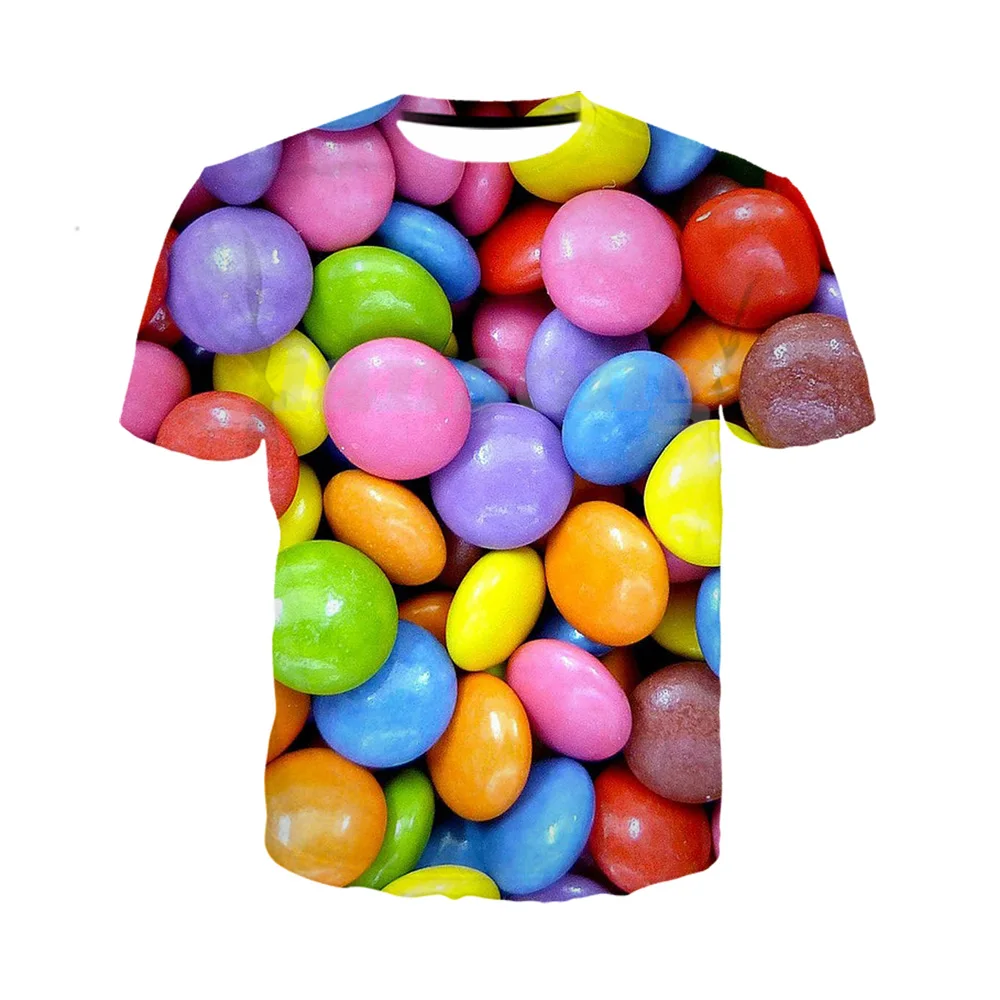 

candy t shirt 3d print sweatshirt/hoodie/pants fashion men harajuku funny casual tee streetwear hip hop short sleeve summer top
