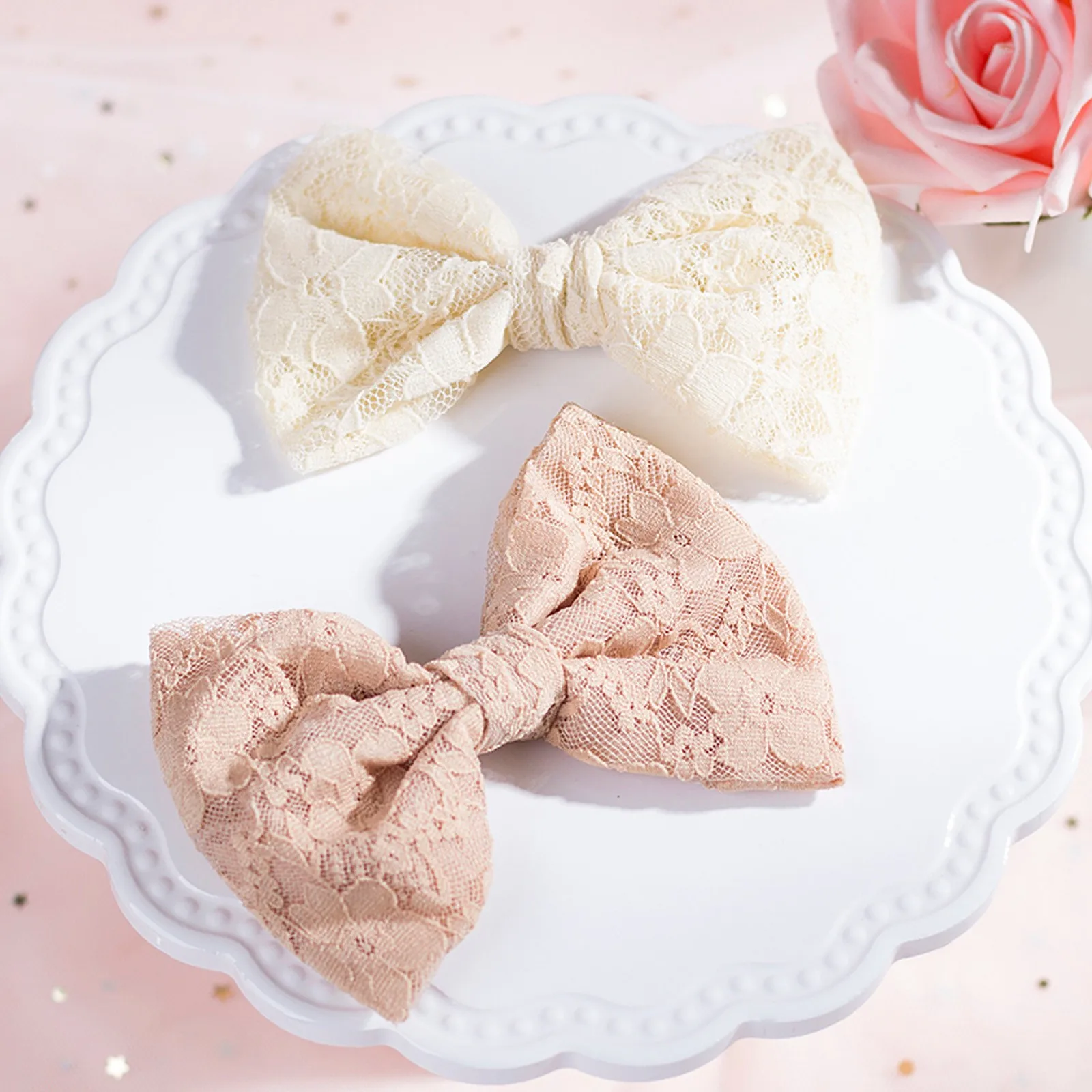 

Cute female hair band 6-Color Girl Fully Lined Hair Clips 11cm Bow Clip For Girl cinta elastica pelo evillas para el pelo ninas