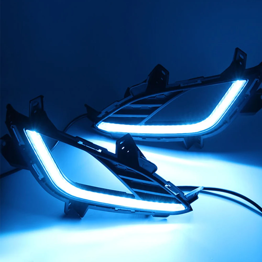

For Hyundai Avante 2012-2013 LED DRL LED Fog Lamps Daytime Running Lights High brightness Guide
