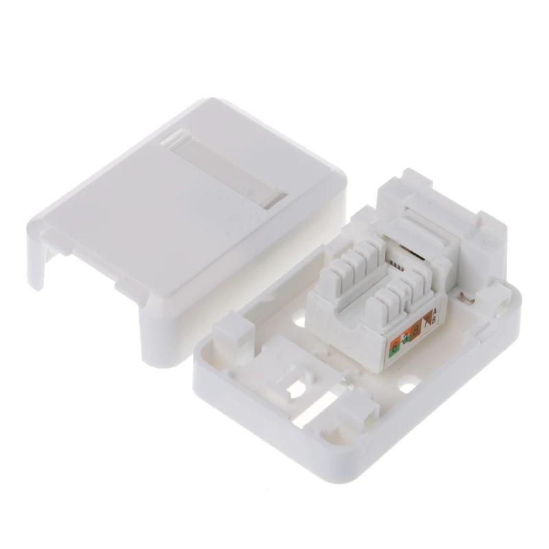 RJ Box с модулем Cat6 Настольная коробка панель одним портом для RJ45 RJ11 AMP-mount |