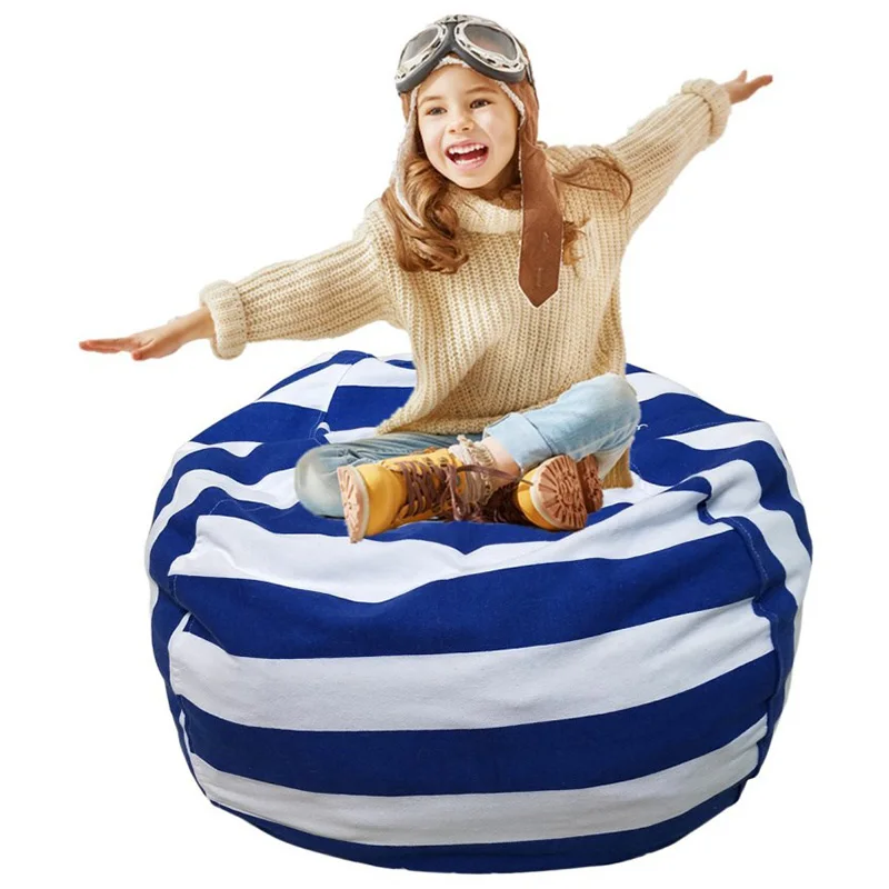 

Multi-Purpose Bean Bag Storage Stuffed Animal Chair Kids Toys Stuff Large Capacity Plush Toy Organizer