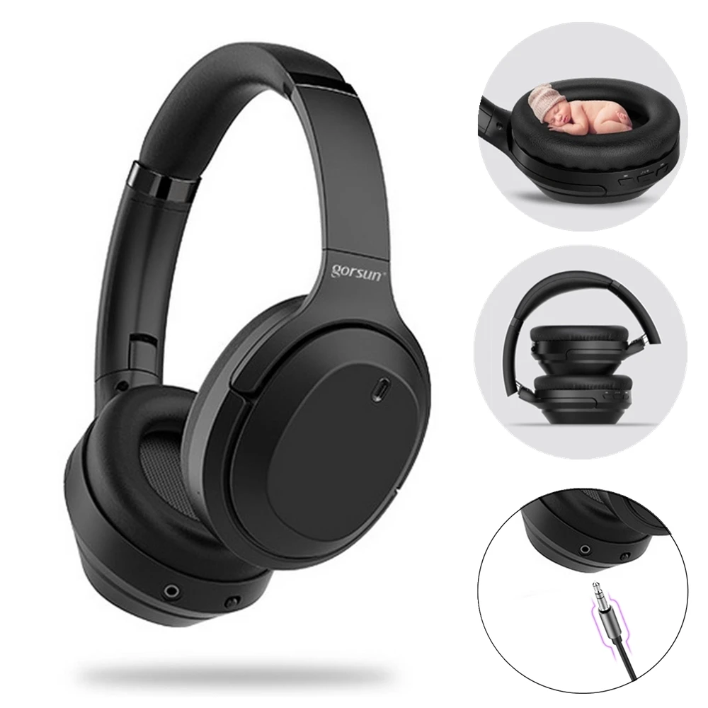 Guursun M98 ANC активные шумоподавлением наушники bluetooth гарнитура 5 0 беспроводные