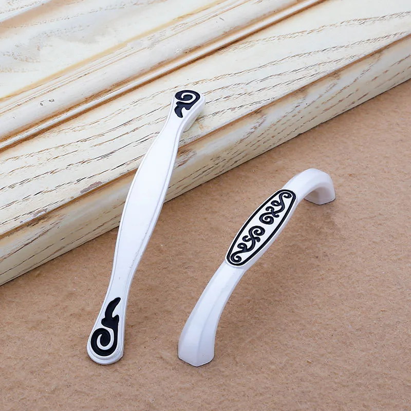 KK & FING Draw черные матовые Серебристые ручки для шкафа из цинкового сплава кухонные