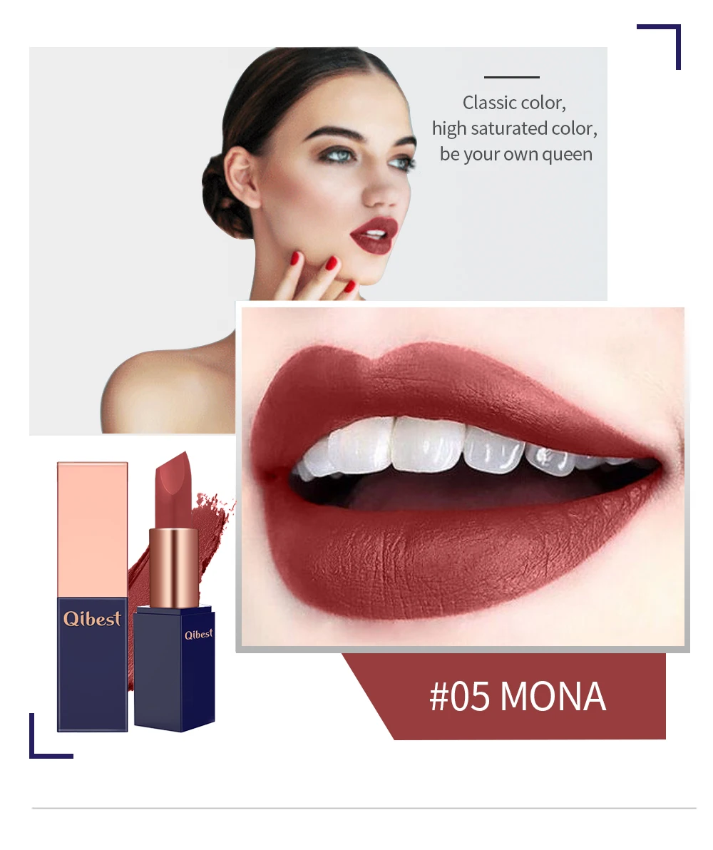 Водонепроницаемый матовый бархатный глянцевый блеск для губ Губная помада