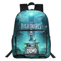 little nightmares backpackhorror adventure game school bag teenager backpack college style travel double layer bag 19 inches