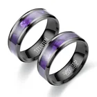 VOERYNT фиолетовый цвет кольцо из нержавеющей стали для мужчин и женщин ювелирное изделие, кольцо на свадьбу, помолвку подарок для пар, Винные Бокалы Для DC002