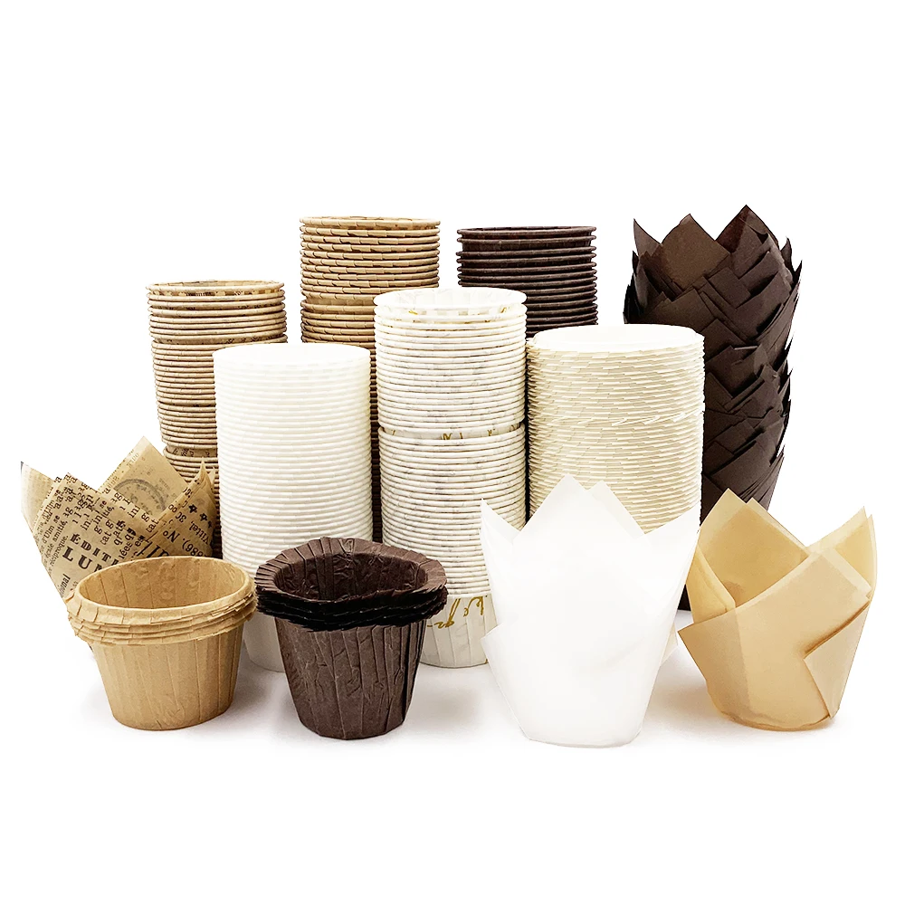 50 шт кекс Бумага чашки маслостойкая форма для порционного кекса выпечки лоток