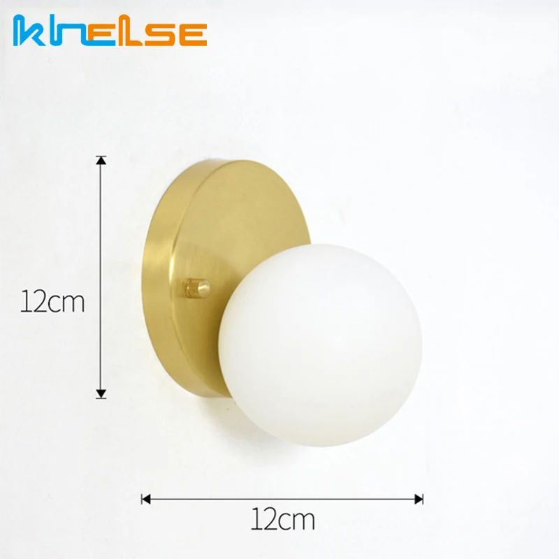 Современный потолочный светильник латунный стеклянный шар светодиодный s для