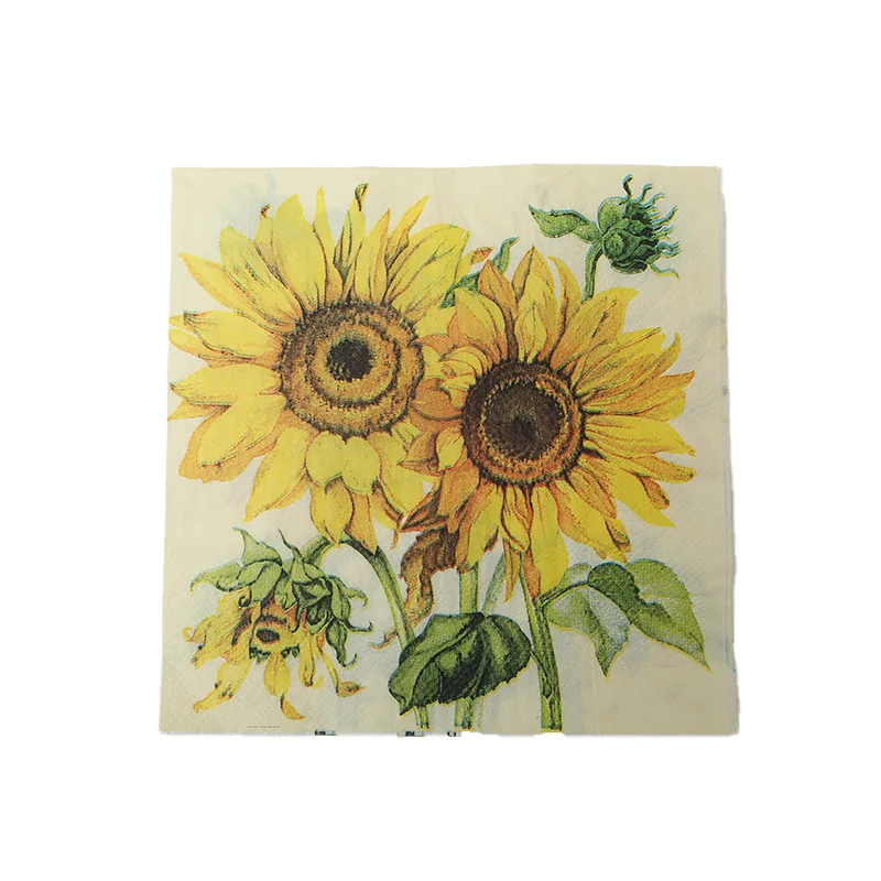 Подсолнухи вечерние посуда с рисунком &quotПодсолнух&quot одноразовые бумажные
