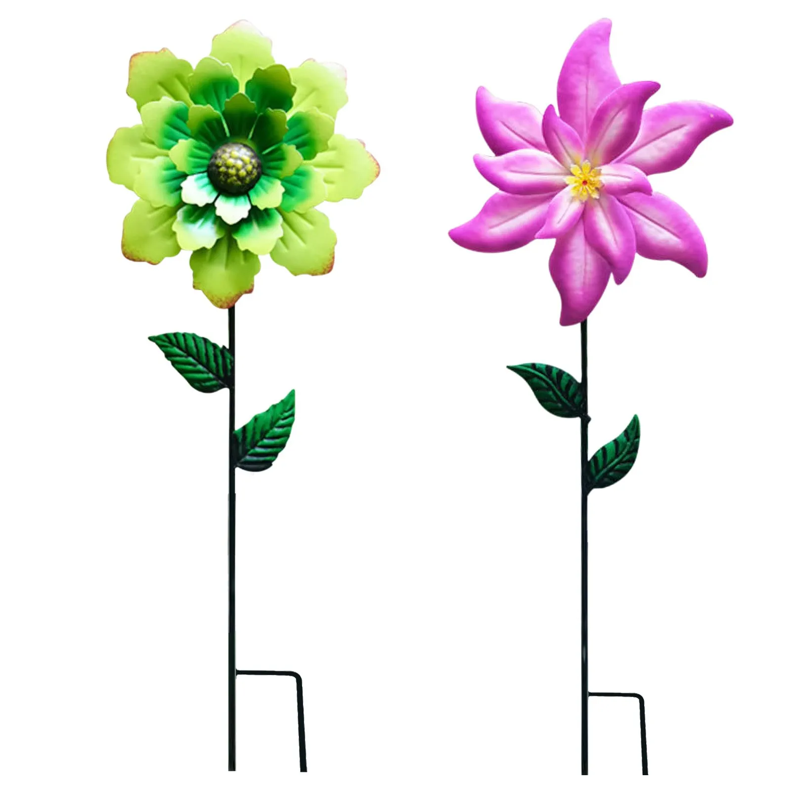 

40# 2pcs Iron Flower Hanging Garden Decoration Outdoor Wall Decoration Gardening Vintage Pendants Home Hanging Tuin Decoratie