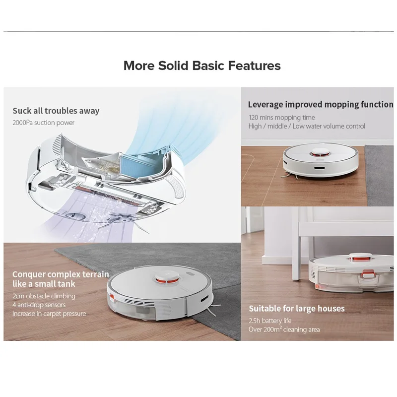 2020 горячая Распродажа Roborock S5 Max Лазерная навигация робот пылесос WIFI управление