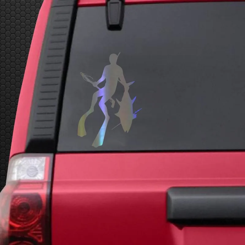 

Creative Car Sticker Personalized Diving Fishing Decal Motorcycle Decorative Headlight Accessories Pvc 18cm X 12cm