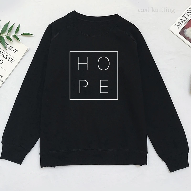 Hope Graphic Christian свитшоты 2019 женские толстовки с буквенным принтом осенне зимний