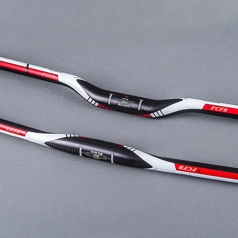 

Red 3K Carbon Fibre One shaped Handlebar Mountain Handlebar Bicycle MTB Parts 580/600/620/640/660/680/700/720/740/760mm