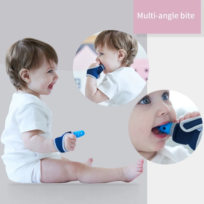 Baby Teethers Thumb Gloves Stop Thumbsucking Teether Prevent Finger Bite Prevention Of Child Give Up Sucking Fingers | Мать и ребенок