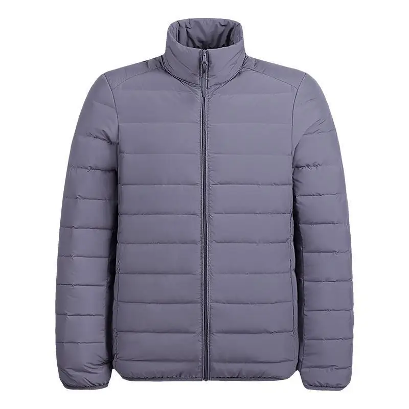 /Зима 2020 Новинка легкая мужская куртка с воротником стойкой приталенная большая