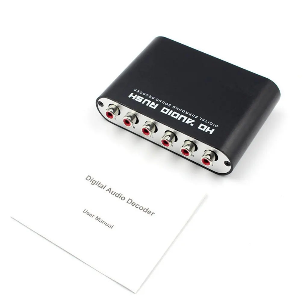

Digital 5.1 Audio Decoder Dolby Dts/Ac-3 Optical To 5.1-Channel RCA Analog Converter Sound Audio Adapter Amplifier For TV