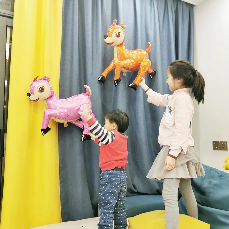 1 шт. 4D гигантский эльф лося олень фольги шары розовый Санта подарки Счастливого