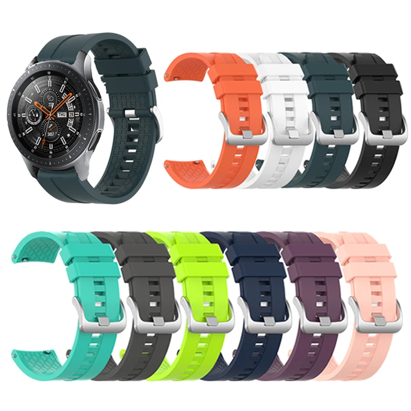 

22mm Silicone Watch Band Strap for Samsung Galaxy Watch 46mm for Watch3 45mm/Samsung Gear S3 Frontier Classic Replacement strap