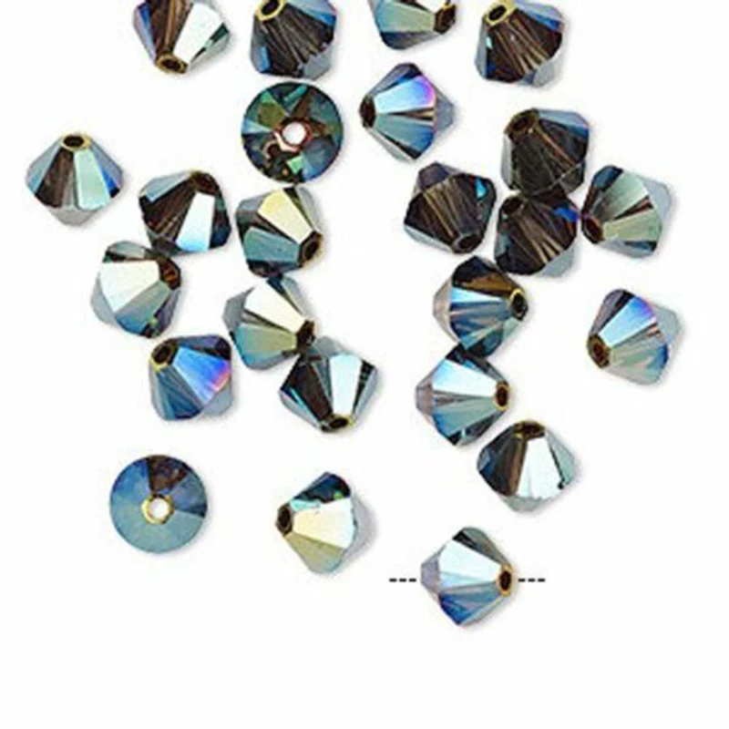 BEAUCHAMP 4 мм 100 шт./лот фиолетовые бусины с цветным покрытием AB биконусные серьги