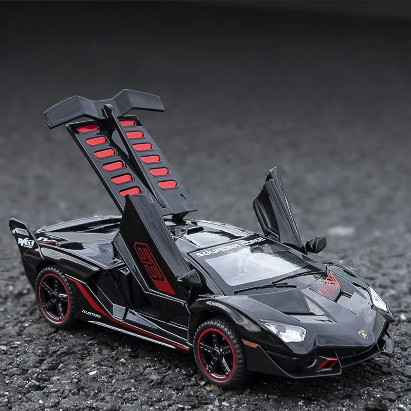 

1:32 SC18 Alsto Car Alloy Sports Car Model Diecast Sound Super Racing Lifting Tail Hot Car Wheel For Children Gifts