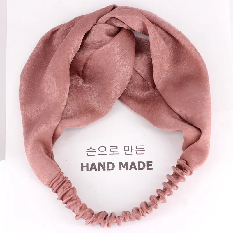 6 шт./лот Новый эластичный однотонный головной убор ярких цветов женские