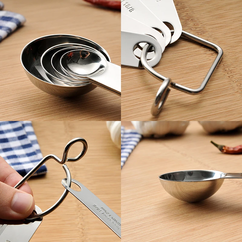 4 шт. набор из нержавеющей стали Мерная ложка лопатка измерительные инструменты и