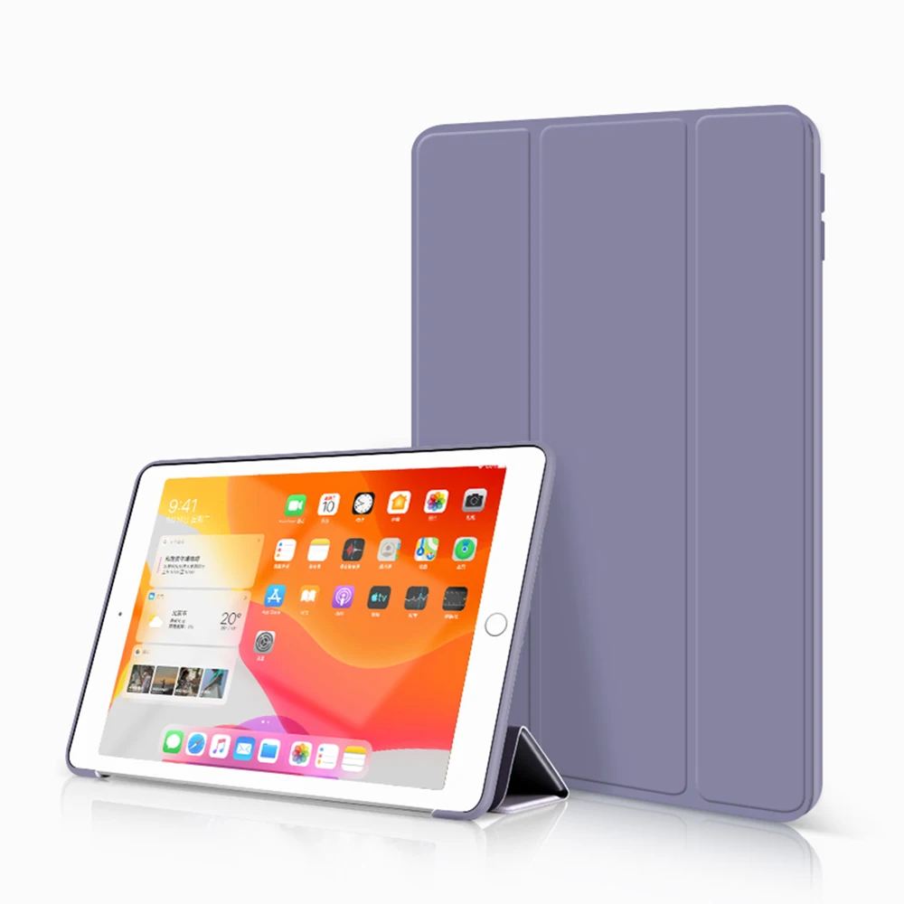 7-го поколения, трехслойный смарт-чехол, funda для iPad, 10,2 дюймов, Автоматический Режим сна/пробуждения, светильник, весовая подставка, силиконовый чехол, A2200, A2198, A2197