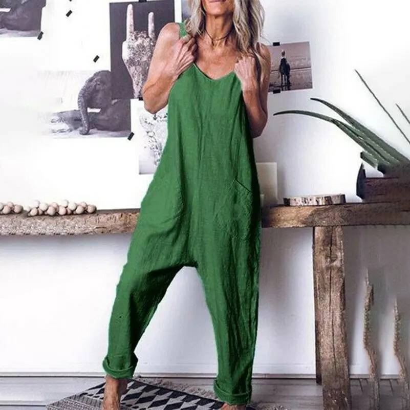 Imixlot Ретро Свободные Комбинезоны женские Плюс Размер Летние повседневные