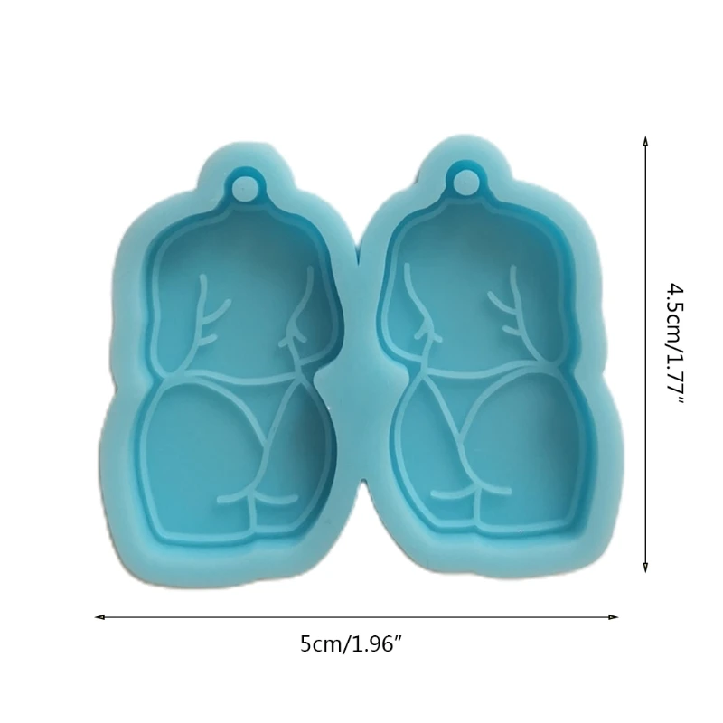 

Fat Girl Earrings Epoxy Resin Mold Ear Pendant Silicone Mould DIY Crafts Jewelry Necklace Casting Tools