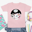 Рубашки для девочек с надписью We Love Мари, летняя одежда для детей 3, 4, 6, 8, 10, 12 лет, в стиле Disney, в стиле Харадзюку