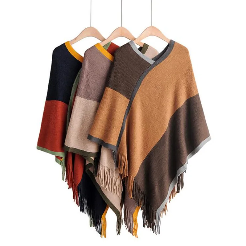 Свитер в полоску с кисточками v образным вырезом британском стиле Осень зима 2019| |