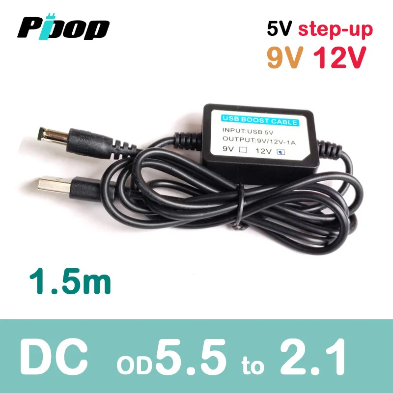 DC 5 в повышение уровня до 9 12 В Jack мм x 2 1 м кабель питания USB 0 мульти зарядное