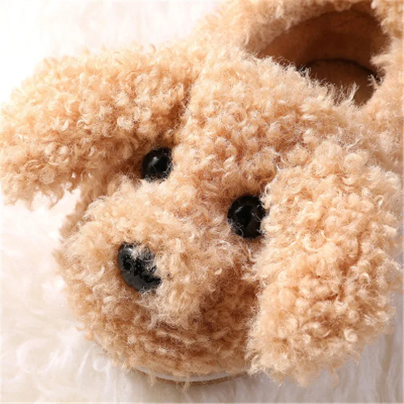 Тапочки детские для мальчиков и девочек теплая обувь с милой собачкой домашние