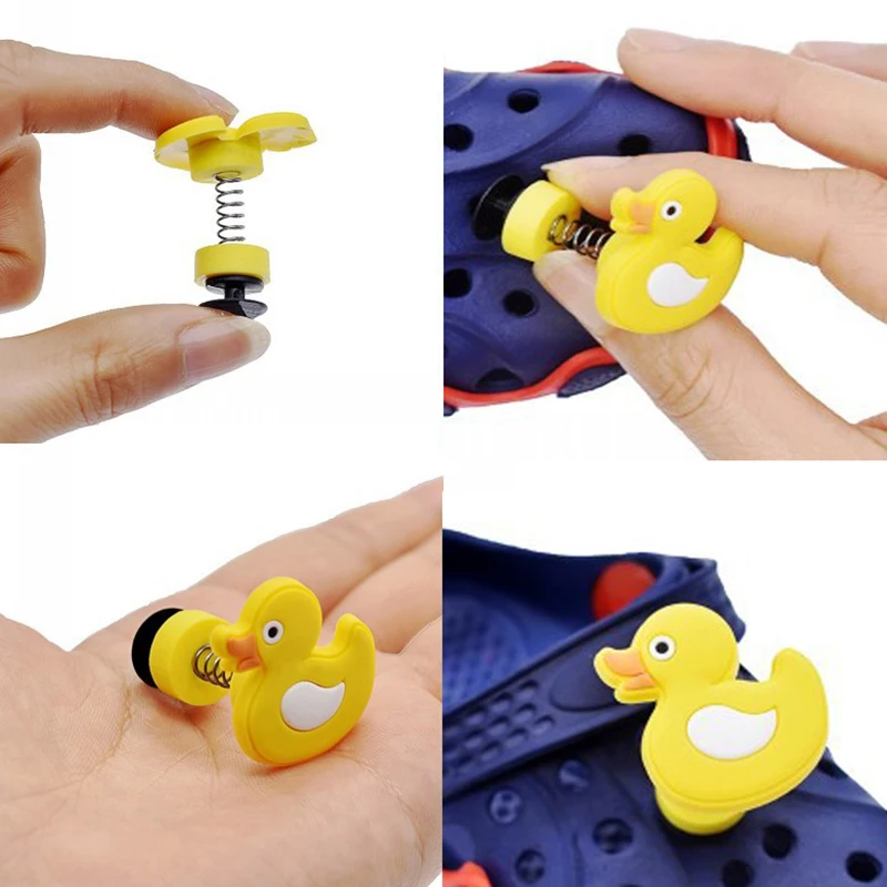 1 шт. подвеска для обуви из ПВХ в виде животного желтого цвета|Украшения обуви| |