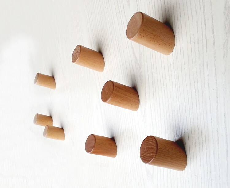 Деревянные крючки настенная вешалка из чистого натурального дерева креативная