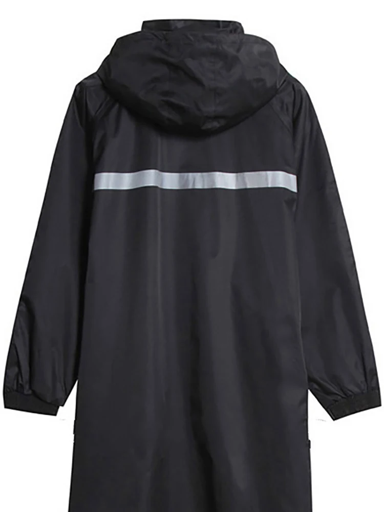 Длинный непромокаемый плащ для взрослых утепленный прочный дождевик работы в