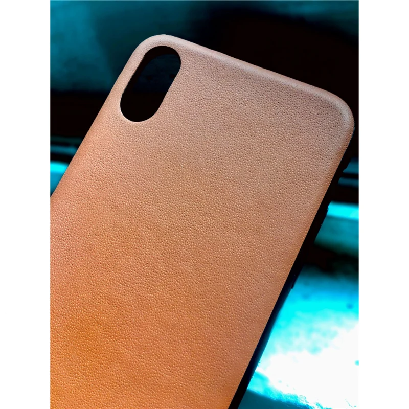 Роскошный чехол для IPhone 11 pro 7 8 Plus X XS Max XR кожаный чехол пуховая чистая зернистая задняя крышка для смартфона корпус из натуральной воловьей кожи - Цвет: Темно-коричневый