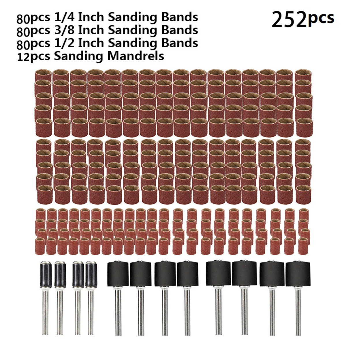 

252 штук барабан шлифовальный комплект шлифовальный барабан комплект, включающий 240 штук барабанный шлифовальный станок шлифовальные втулк...