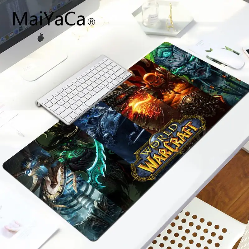 LockEdge 30x80cm MaiYaCa Печатный Мир Warcraft wow клавиатура коврики для игровой мыши большой коврик для мыши Lockedge компьютерный коврик для ПК - Цвет: LockEdge 30x80cm